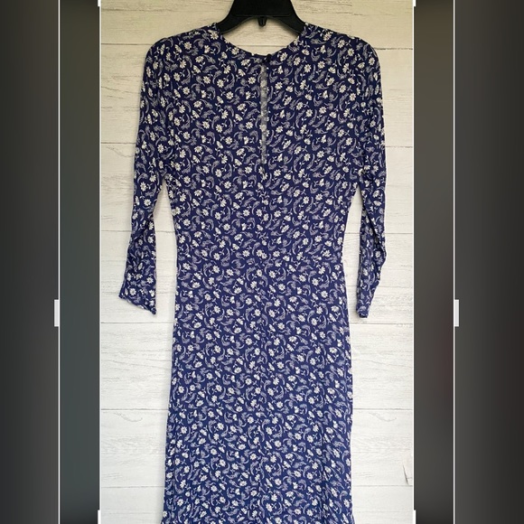🌟NEW Reformation Monterey blue floral midi dress size 4 - Picture 3 of 6